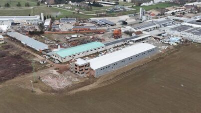Grad Export d.o.o. -  nova proizvodna hala, pogled iz zraka